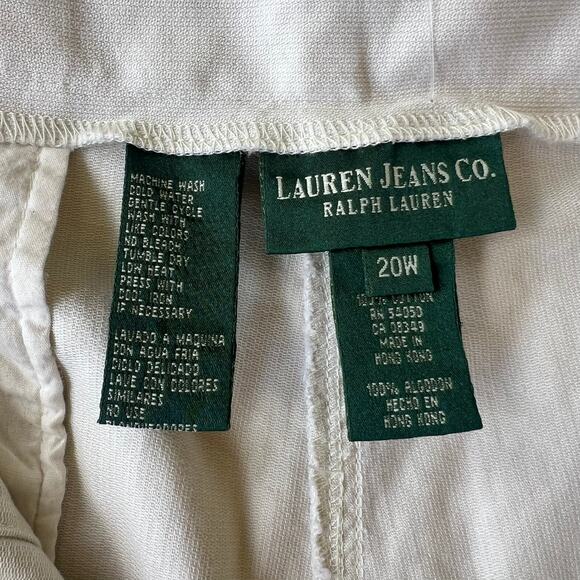 Lauren Jeans Co Ralph Lauren 67 Womens Sz 20W RN54050 Flat Front Belted Trouser - Picture 4 of 10